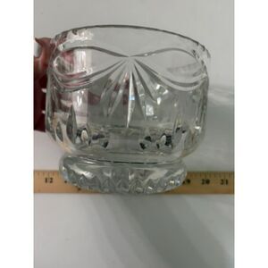 Noble Excellence 24% lead crystal made in poland  footed bowl with ribbons and
